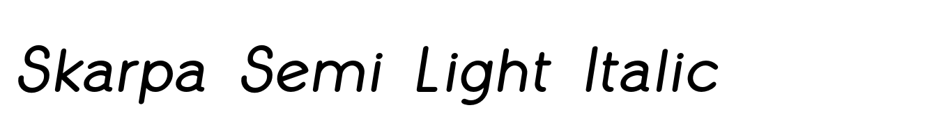 Skarpa Semi Light Italic